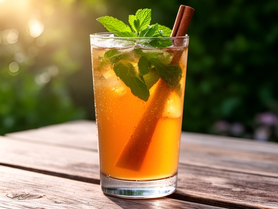 Chai Mint Iced Tea with a Cinnamon Twist