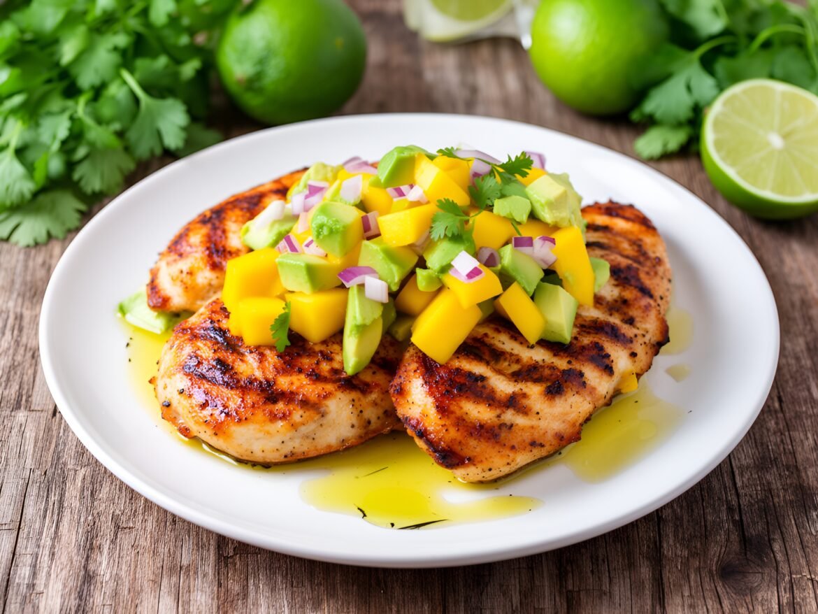Chipotle Lime Grilled Chicken with Fresh Mango-Avocado Salsa