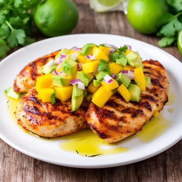 Chipotle Lime Grilled Chicken with Fresh Mango-Avocado Salsa