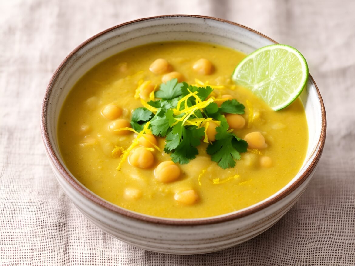 Creamy Curried Coconut-Chickpea Soup with a Zesty Lime Kick