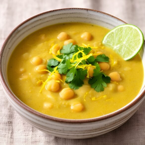 Creamy Curried Coconut-Chickpea Soup with a Zesty Lime Kick
