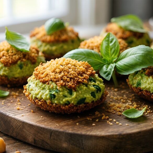 Crispy Avocado-Basil Hummus Bites
