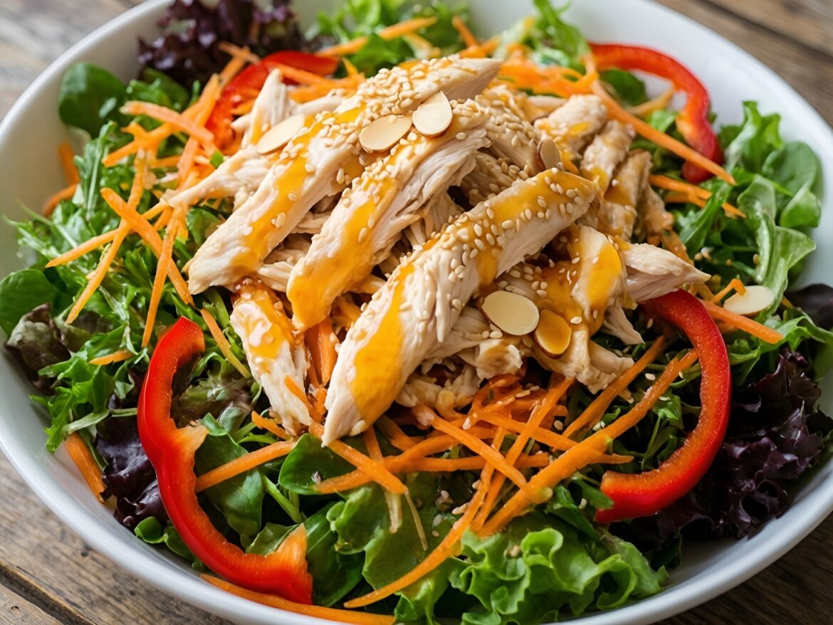 Crunchy Asian Chicken Salad with Fresh Citrus Dressing