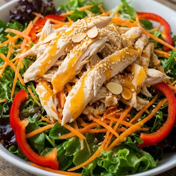 Crunchy Asian Chicken Salad with Fresh Citrus Dressing