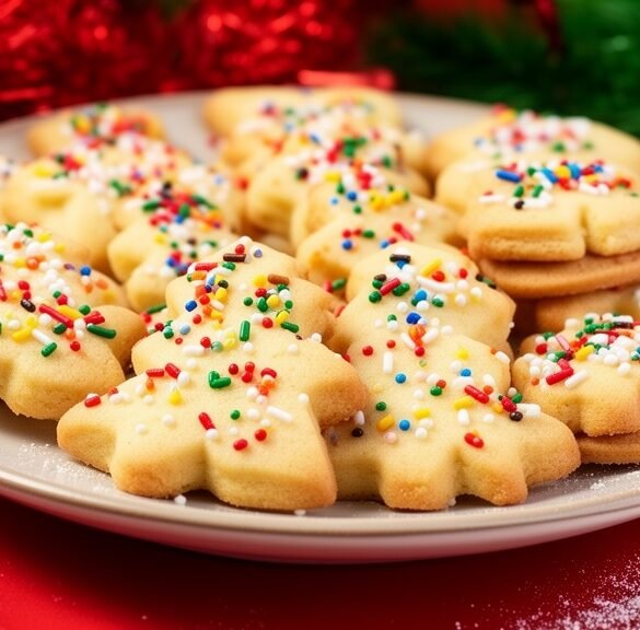 Delightful Christmas Butter Cookies with Festive Sprinkles