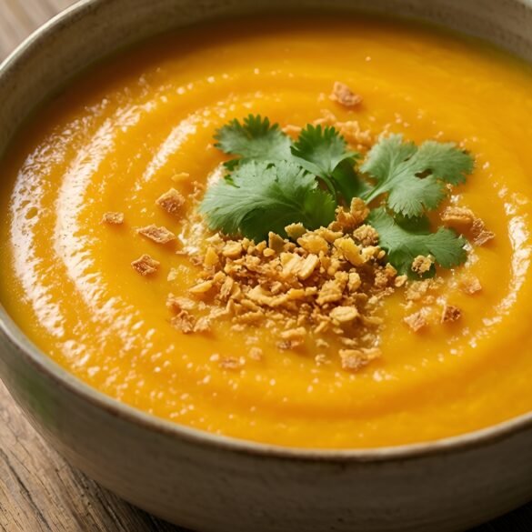 Harvest Moon Butternut Coconut Soup with Ginger Crunch