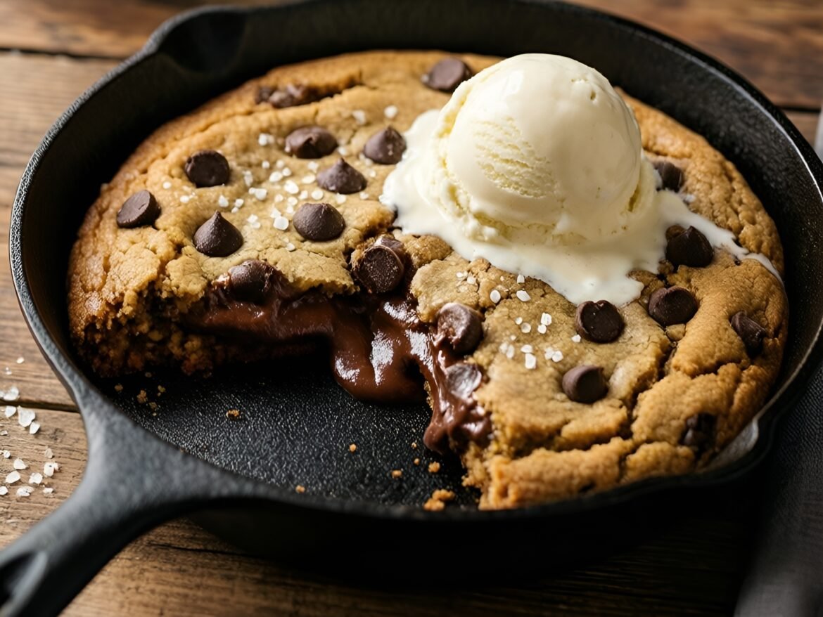 Indulgent Nutella-Stuffed Chocolate Chip Cookie Skillet