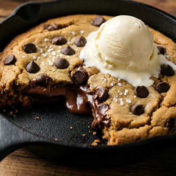 Indulgent Nutella-Stuffed Chocolate Chip Cookie Skillet