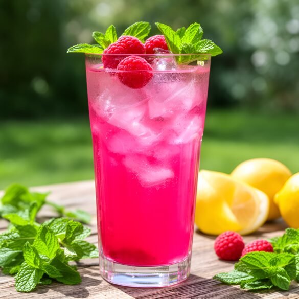 Refreshing Spiced Raspberry Mint Lemonade