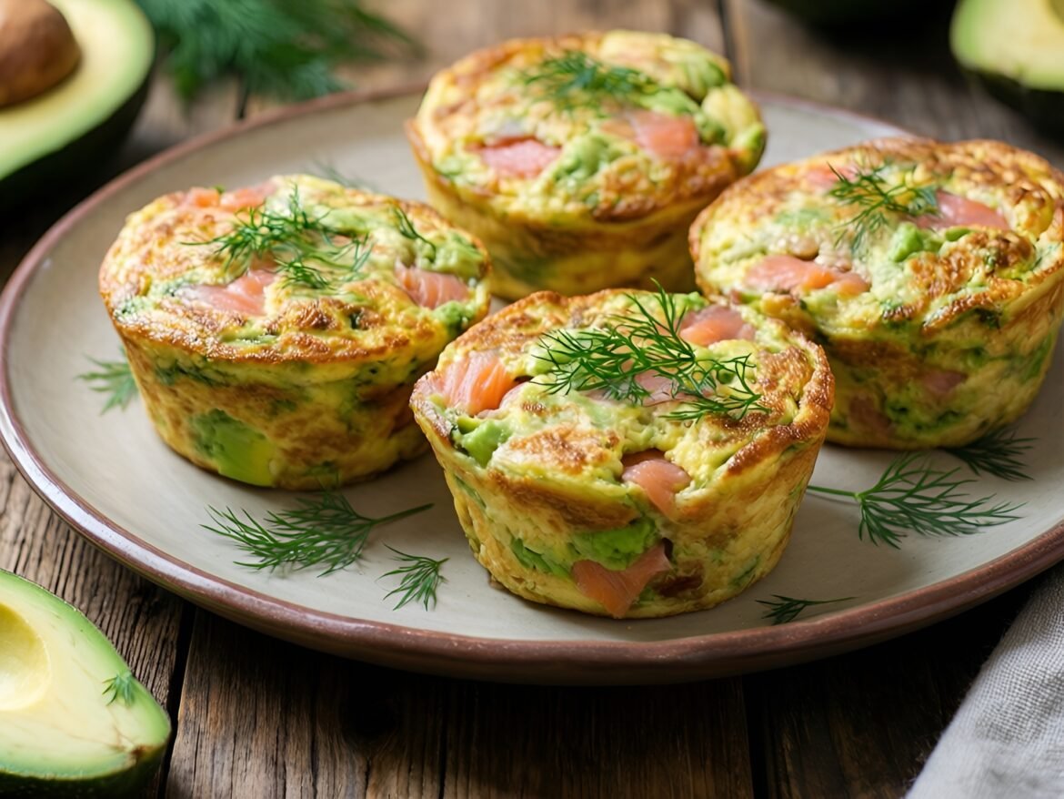 Savory Smoked Salmon & Avocado Egg Muffins
