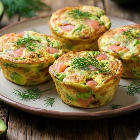 Savory Smoked Salmon & Avocado Egg Muffins
