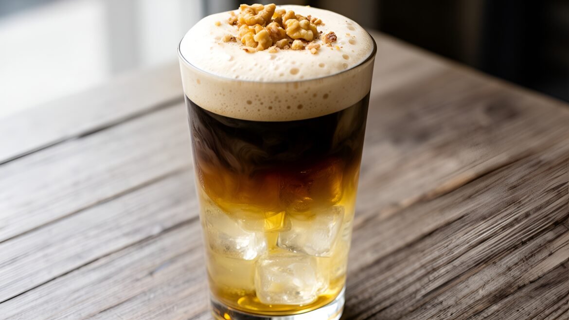 Smoky Maple Espresso Tonic with Toasted Walnut Foam