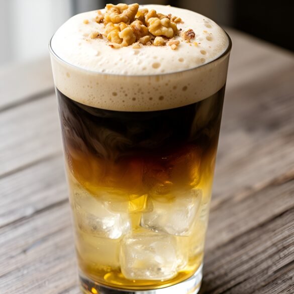 Smoky Maple Espresso Tonic with Toasted Walnut Foam