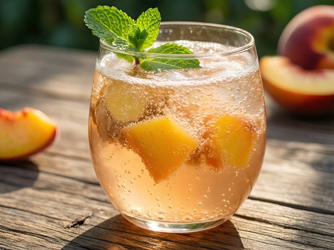 Sparkling Ginger Peach Fizz: A Refreshing Summer Drink