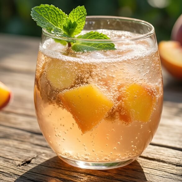 Sparkling Ginger Peach Fizz: A Refreshing Summer Drink