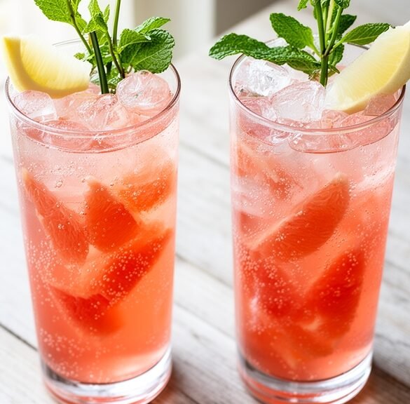 Sparkling Hibiscus Ginger Pomelo Spritz