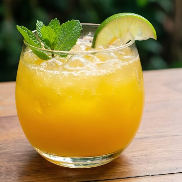 Sweet & Spicy Ginger-Mango Sparkler