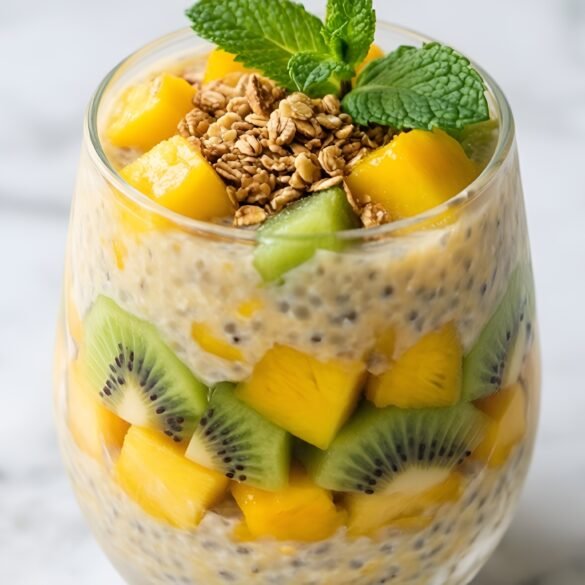 Tropical Coconut-Chia Pudding Parfait with Fresh Fruit