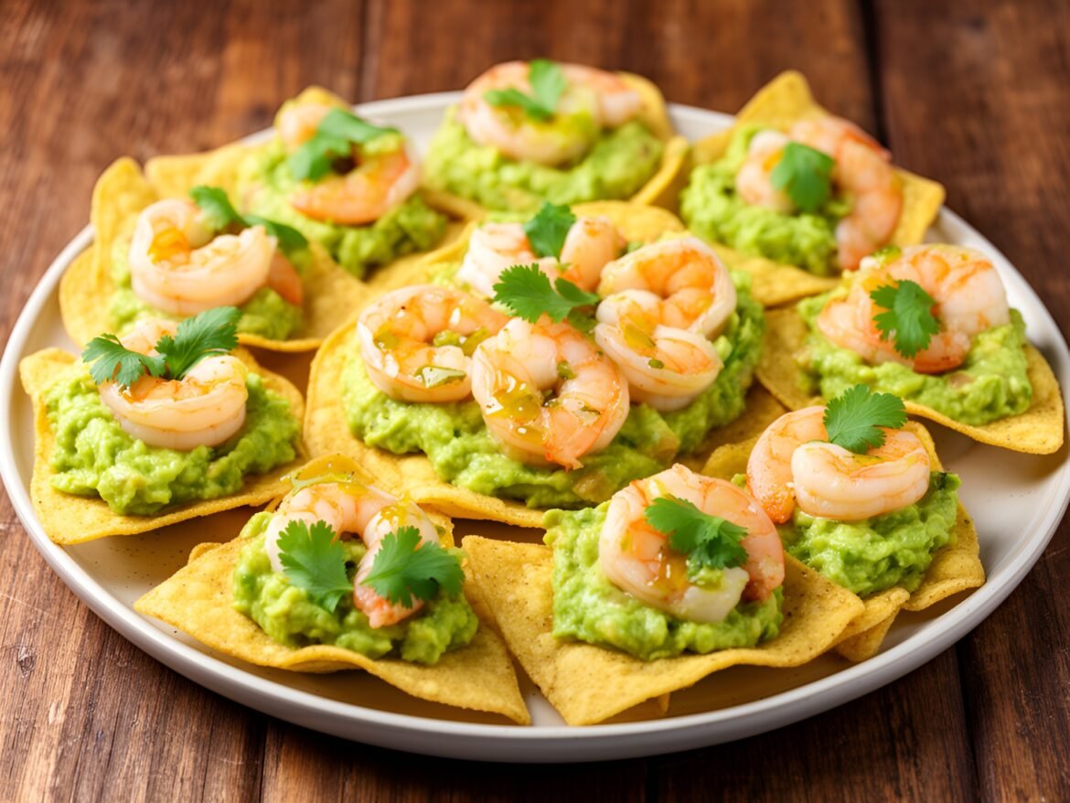 Zesty Cilantro-Lime Shrimp Guacamole Bites