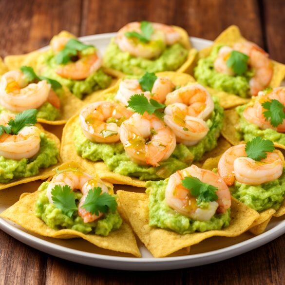 Zesty Cilantro-Lime Shrimp Guacamole Bites