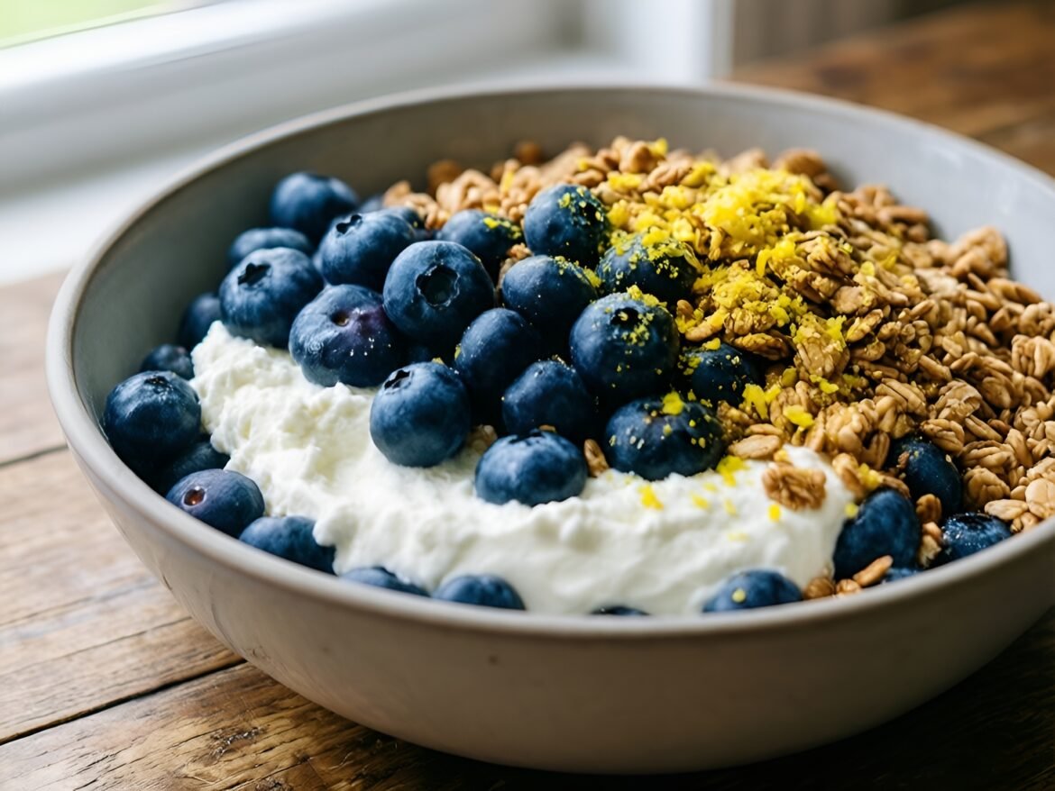 Zesty Lemon-Blueberry Ricotta Breakfast Bowls