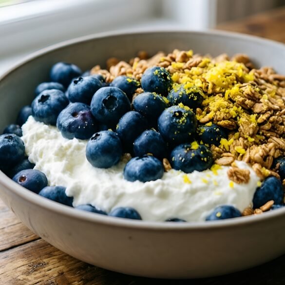 Zesty Lemon-Blueberry Ricotta Breakfast Bowls