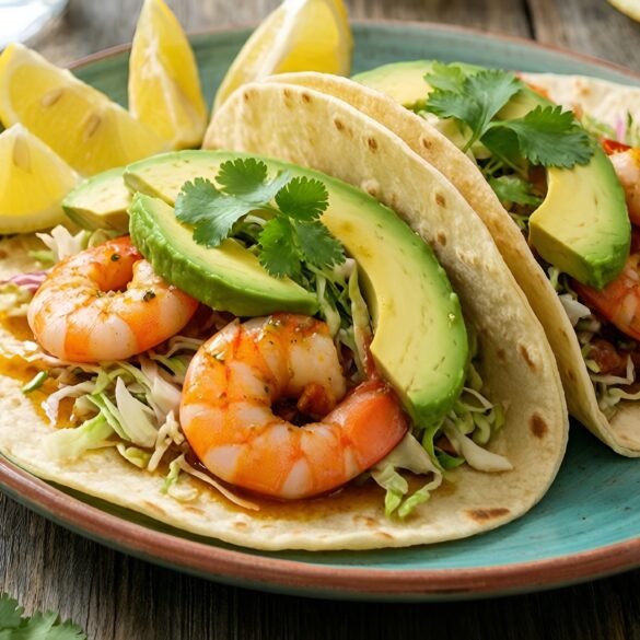 25-Minute Lemon-Dijon Garlic Shrimp Tacos