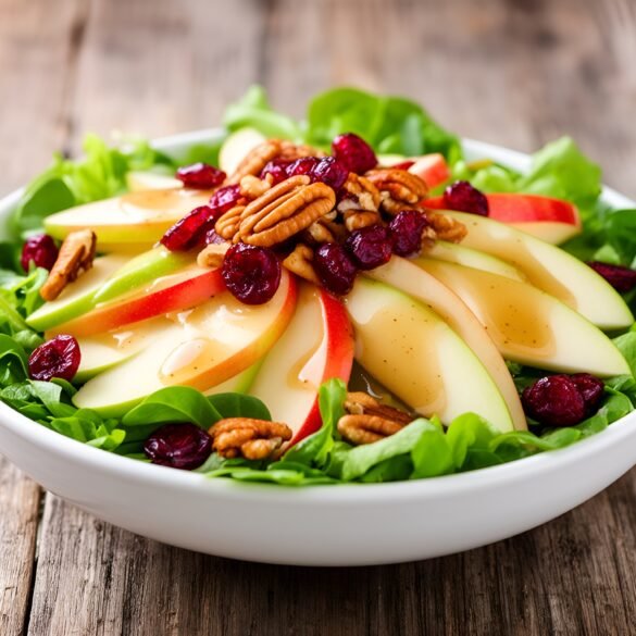 Autumn Harvest Salad with Spiced Apples and Crunchy Pecans