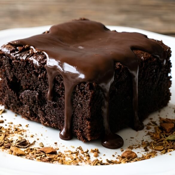 Chai-Spiced Chocolate Drizzle Brownies