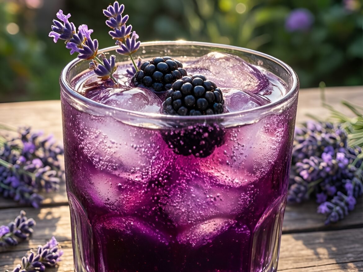 Charming Sparkling Lavender-Blackberry Refresher