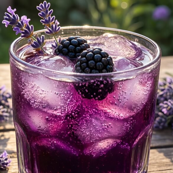 Charming Sparkling Lavender-Blackberry Refresher