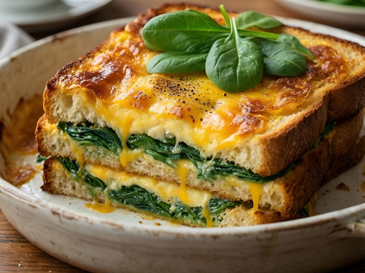 Cheesy Spinach-Cheddar Breakfast Strata for Brunch Gatherings