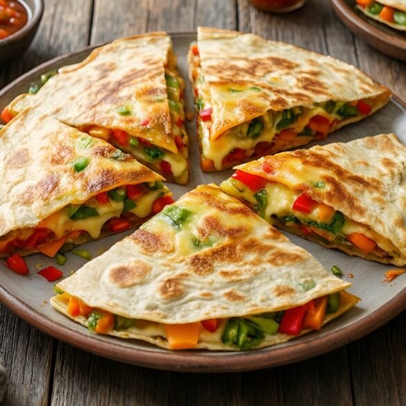 Cheesy Veggie Rainbow Quesadillas with Hidden Greens