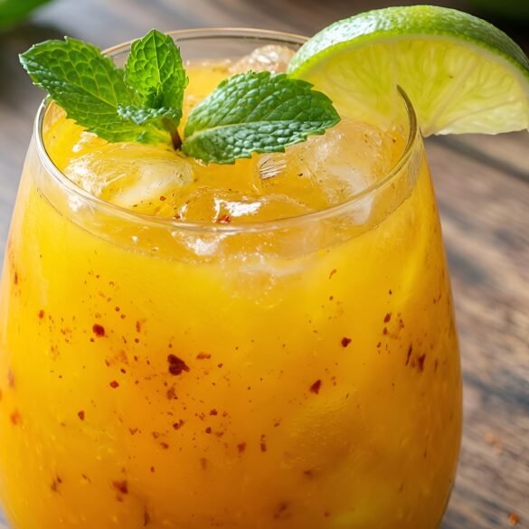 Chili-Mango Sparkler with Mint Infusion
