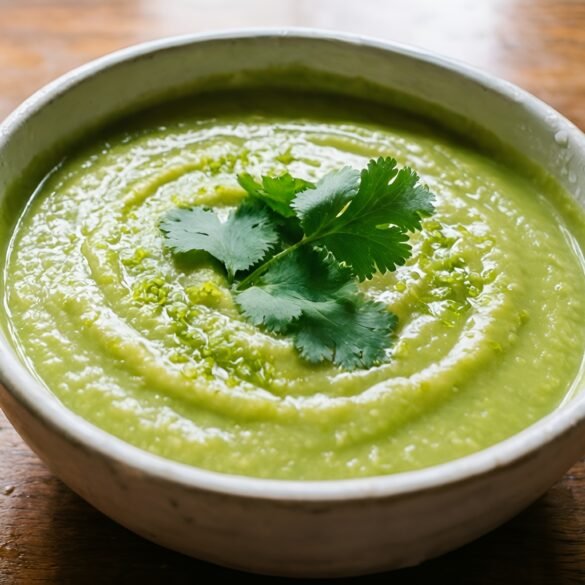Chilled Creamy Avocado and Mango Soup with a Zesty Lime Twist