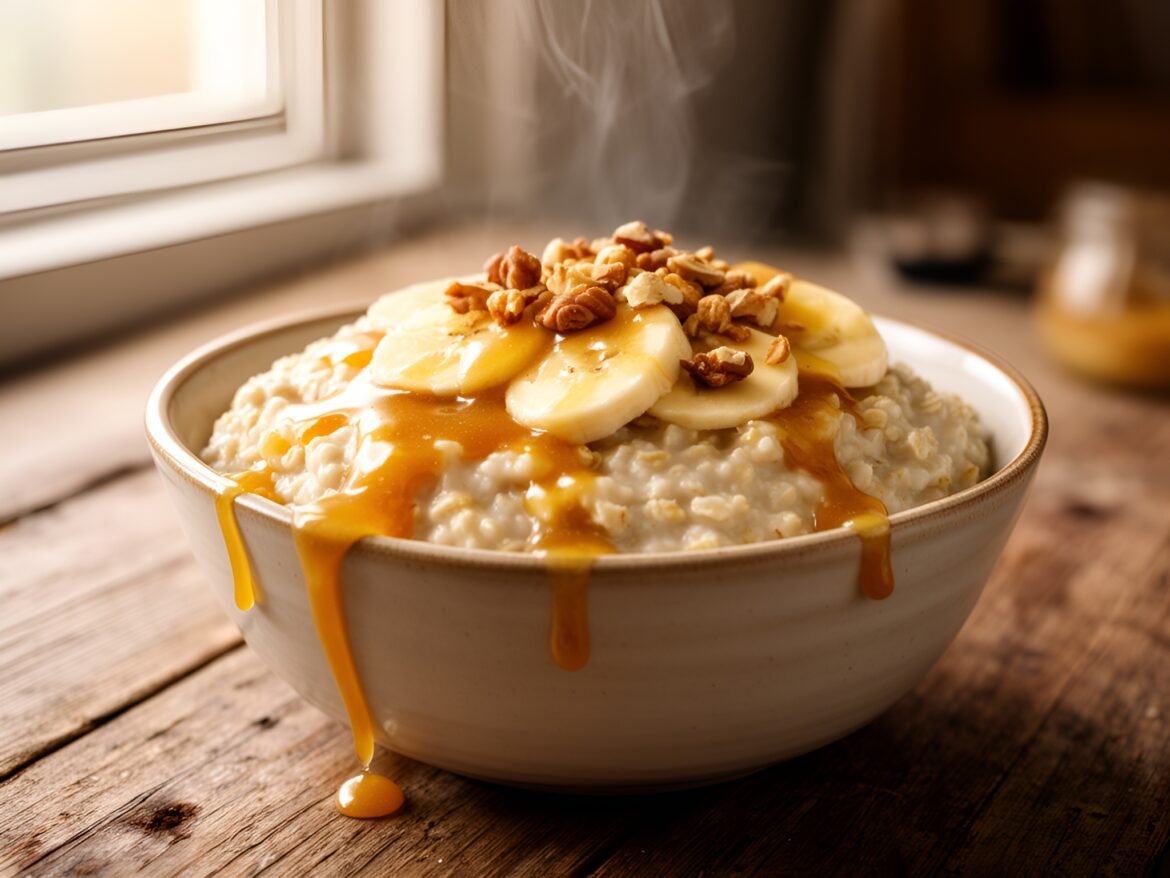 Cinnamon-Chai Glazed Oatmeal Breakfast Bowls