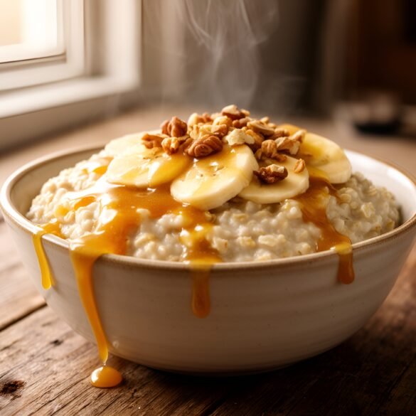 Cinnamon-Chai Glazed Oatmeal Breakfast Bowls
