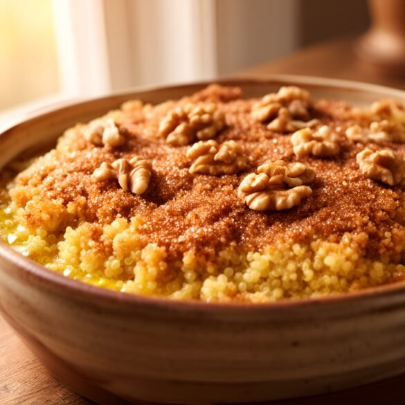 Cinnamon-Streusel Swirl Quinoa Breakfast Bake