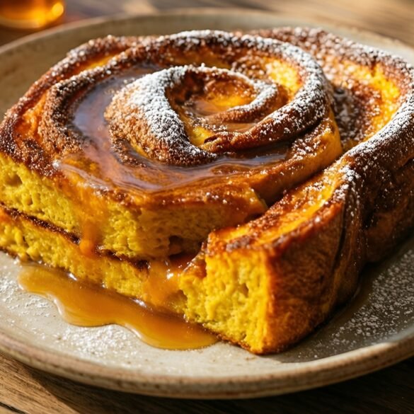 Cinnamon-Swirled Pumpkin French Toast Bake