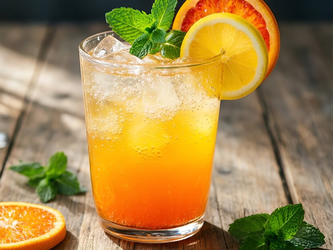 Citrus-Bourbon Sparkling Elixir