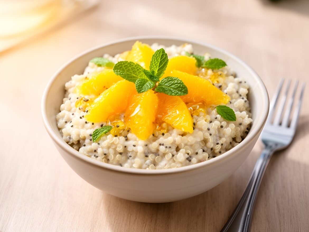 Citrus-Honey Infused Overnight Quinoa Bowls with Fresh Mint