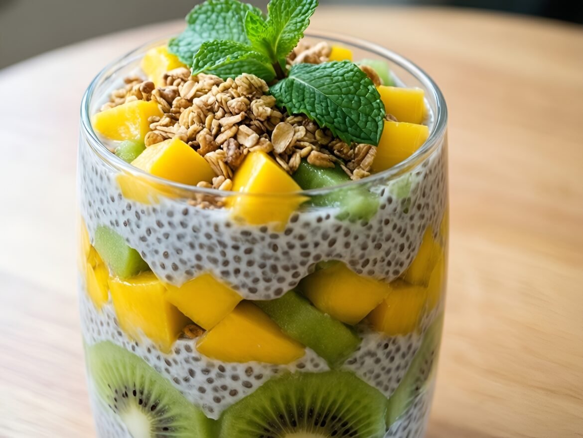 Coconut-Lime Chia Seed Pudding Parfait