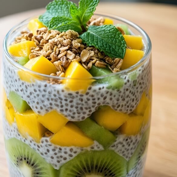 Coconut-Lime Chia Seed Pudding Parfait