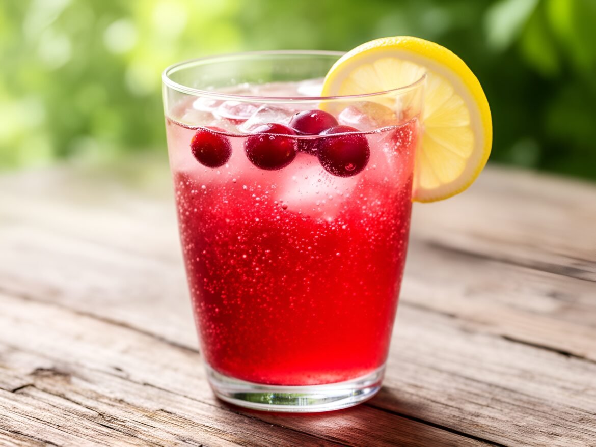 Cranberry-Lemonade Sparkler with a Ginger Twist
