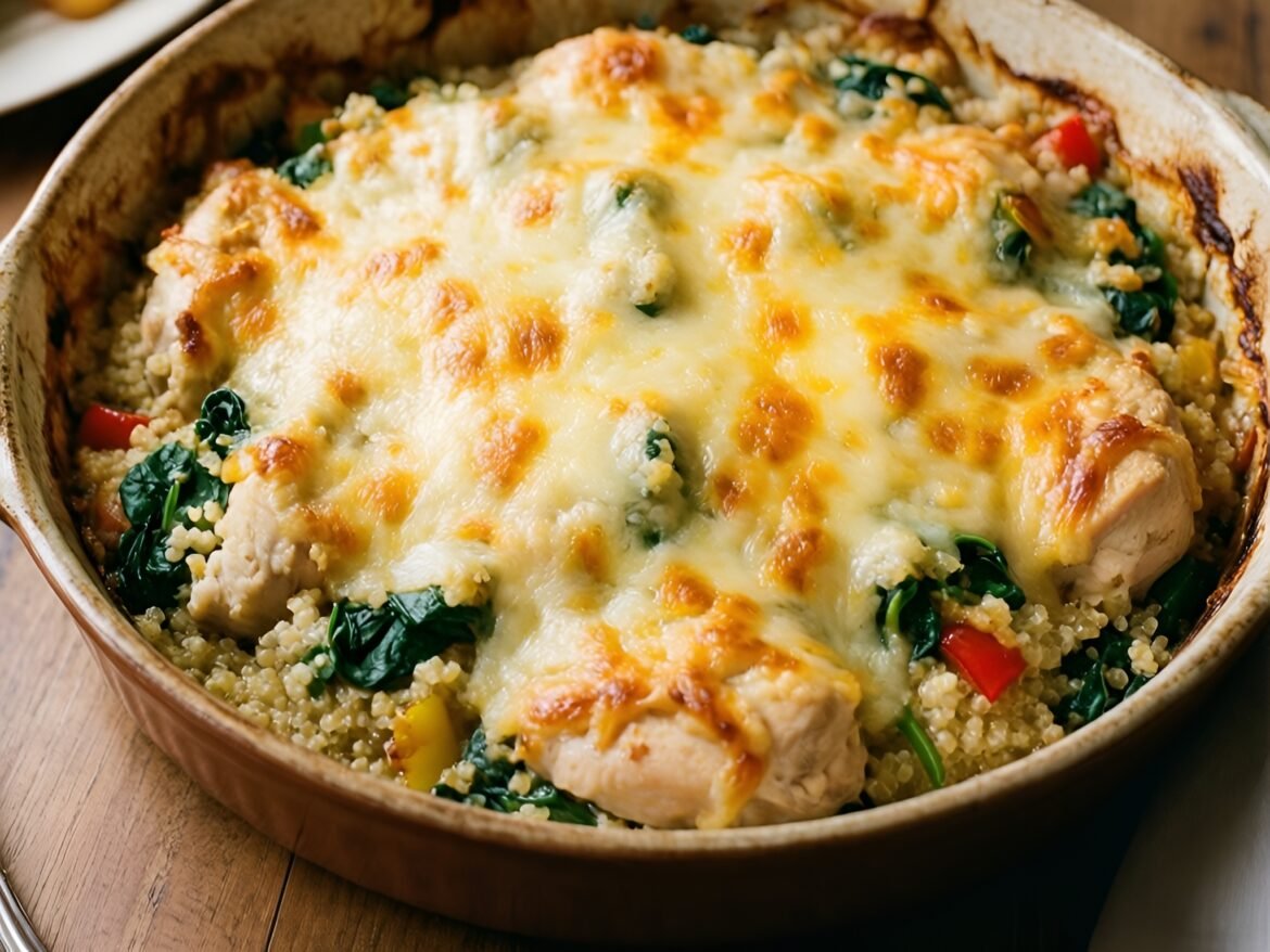 Creamy Garlic-Buttermilk Quinoa Chicken Bake