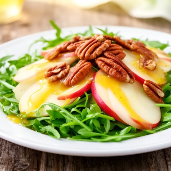 Crisp Apple-Pecan Arugula Salad with Honey-Dijon Vinaigrette