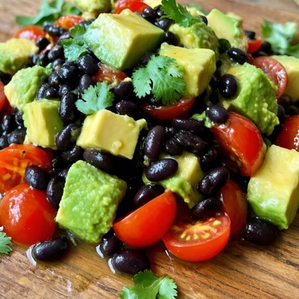 Crisp Honey-Lime Avocado and Black Bean Fiesta Salad