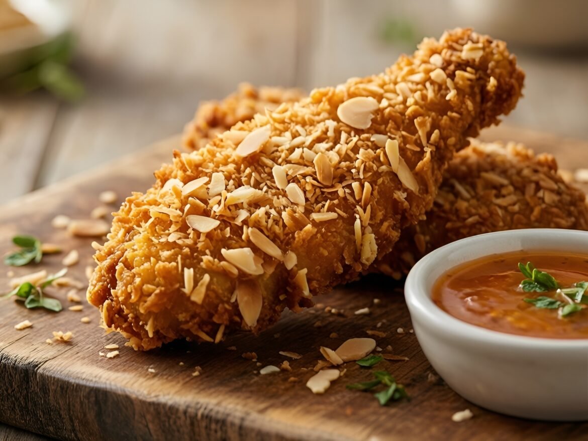 Crispy Almond-Coconut Crusted Chicken Tenders