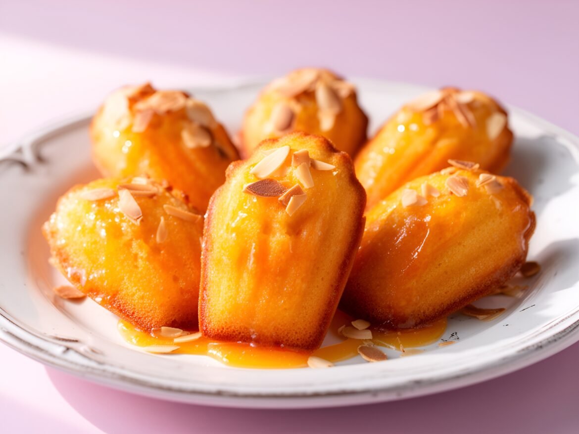Crispy Almond-Orange Glazed Madeleines