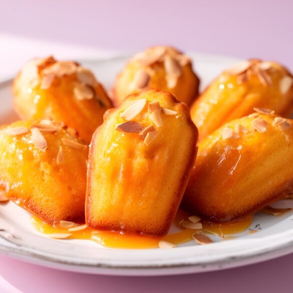 Crispy Almond-Orange Glazed Madeleines